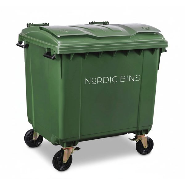 MGB1100 Four Wheel Bin NORDIC BINS - Green
